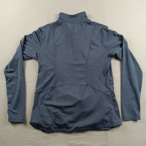 Eddie Bauer Womens Blue Gray Kangaroo Pocket QTR Zip Pullover - Large - Picture 10 of 16